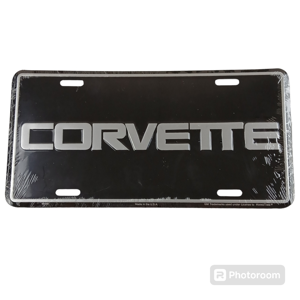 CORVETTE Chevrolet Chevy License Plate Metal Embossed Auto Garage Wall Sign Gift